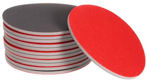 sourcing map 12pcs 800 Grit Spugna abrasiva 15,2 cm Hook and Loop spugna disco abrasivo bagnato/asciutto per auto legno muro a secco metallo