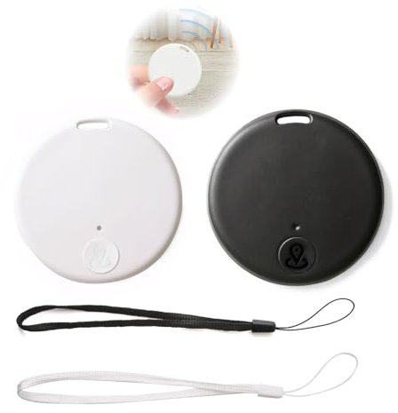 2 Pezzi Localizzatore GPS Chiavi Bluetooth 5.2, Smart Tag, Airtag Compatibile con iOS e Android, Tracker GPS per Moto, Oggetti, Borse, Animali, Valigie, Rastreador Portatile con Allarme Sonoro