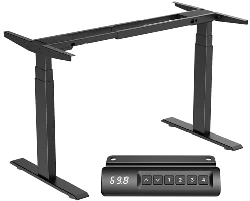 Cooleben Höhenverstellbarer Schreibtisch Gestell 3-Segment-Beine mit 2 starken Motoren, Tischgestell höhenverstellbar mit 4 Memory-Steuerung, 6W6BPRO