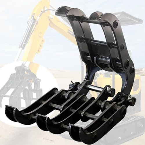 Holzgreifer für Bagger, Greiferaufsatz für Minibagger, Zubehör für Maschinenbagger, 90 mm/3,54 Zoll, zum Bewegen von Baumstämmen und unregelmäßigen Objekten