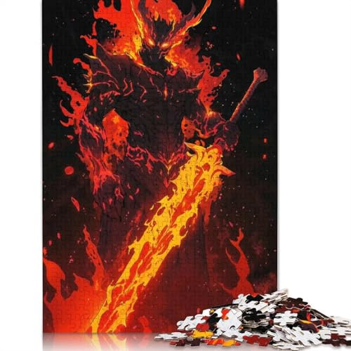 Fiery Demon Warrior Puzzle 1000 Teile Schwer Puzzle Spielzeug Lernspiel Impossible Herausforderung Spielzeug Für Erwachsene Und Kinder Ab 14 Jahren 1000pcs (38x26cm)