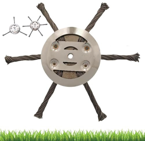 Cabezal de Alambre for desbrozadora de césped: Repuesto Universal for desbrozadora de Gasolina. Cabezal de Alambre de Acero Resistente de 7/8/9 Pulgadas for césped.(6 Blades 6-Inch)