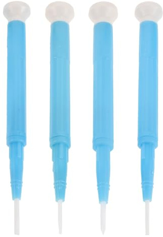 Mikikit Jeu de Tournevis Céramique 4pcs avec Poignée Ergonomique pour Assemblage Précis D'appareils Électroniques et Lunettes, Kit Compact et Pratique