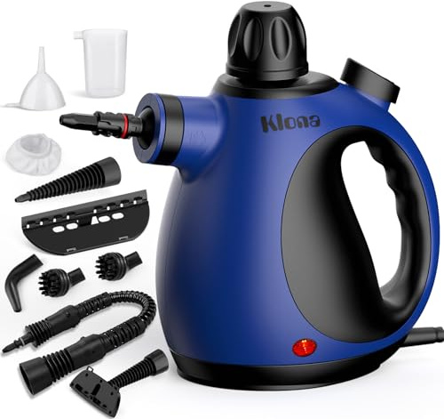 KLONA Handdampfreiniger, Dampfreiniger für Zuhause, Mehrzweck-Dampfreiniger mit 10 Zubehörteilen für Teppiche, Vorhänge, Sofas, Küche, Badezimmer und mehr.