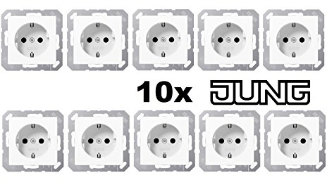10x JUNG A1520WW SCHUKO® Steckdose Alpinweiß Serie A