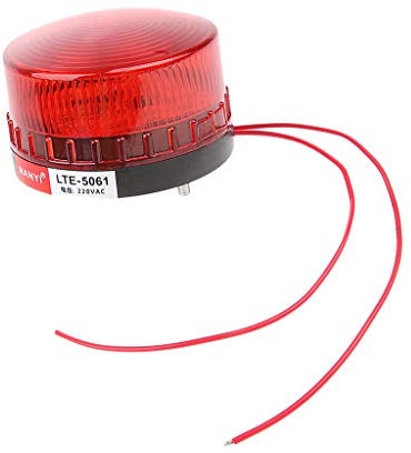 B Baosity Lumière Rouge LED Avertissement Flash Signal durgence en Forme Ronde Highlight 220V LED Alarme Signal Stroboscopique Lampe Davertissement