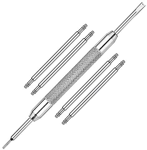 MMOBIEL Uhrenarmband Heavy Duty Spring Bar 4 Pack Edelstahl Watch Band Pins, Durchmesser 1,8 mm inkl. Entfernungswerkzeug (24 mm)