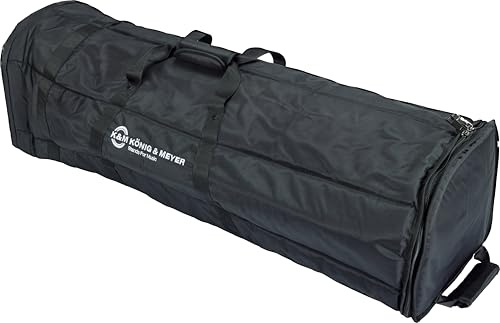 K&M 21427 Tragetasche Select Schwarz - Profi-Tasche für 6 Mikrofonstative mit Rollen - reißfest und wasserabweisend