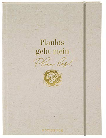 Goldbuch, Notizbuch DIN A5, mit Punktraster (dotted), bullet journal ohne Linien, graues Einschreibebuch in Leinenstruktur und Goldprägung, 200 Seiten, perfektes Skizzenbuch für deine Notizen