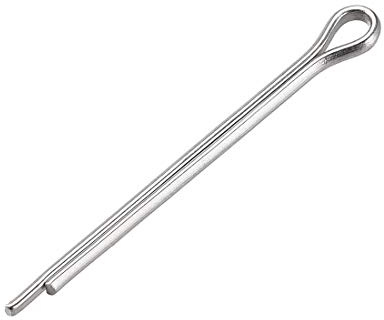 sourcing map 30Stk.Geteilter Splint 1,5mm x 20mm 304 Edelstahl 2 Zinken Schlüssel Silber