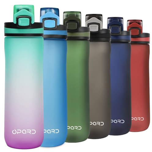 Opard Sports Water Bottle, 500ml / 600ml BPA Free Non-Toxic Tritan Plastic Drinking Bottle with Leak Proof Flip Top Lid for Gym, Outdoor, School, Work