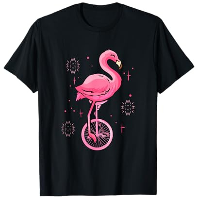 Süßes Flamingo Einrad - Einrad T-Shirt