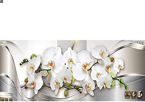 Diamantmalerei, Orchideen, große Bilder, 110 x 50 cm (innen 104 x 44 cm), Zahlenmalen, Orchideen, Malerei, Orchideen, Gänseblümchen, Malerei, Kunst, Wanddekoration,