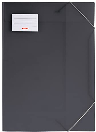 NEU BRUNNEN Sammelmappe FACT!pp DIN A3 aus Kunststoff, grau, mit Gummizug