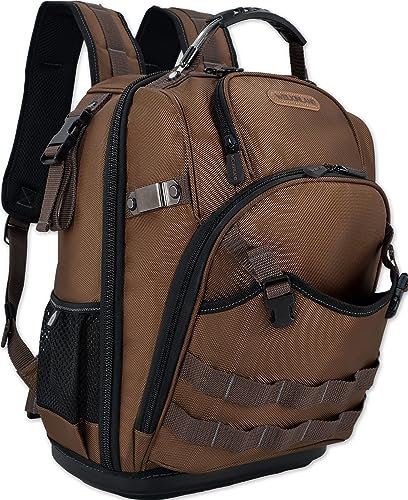 WELKINLAND Zainetto porta attrezzi 70 tasche – Zaino da elettricista con disegno tecnico