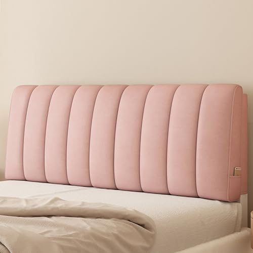 ZZYK Kopfteilkissen Lesestützkissen Bettlehne Rückenlehne Großes Nachttischkissen Nacken Lendenwirbelsäule Gepolstert Für Tagesbett, Bett, Etagenbett, Tatami,Rosa,No Bedside 71