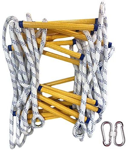 PNAJFUEL Strickleiter,Sicherheitsleiter Strickleiter,Notleitern Mit Haken 2/3/4 Stockwerk Reißfestigkeit Für Kinder Und Erwachsene/5M