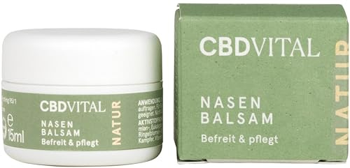CBD Nasenbalsam mit Thymian, Eukalyptus und Pfefferminz | Mit Cannabidiol für Nase, Schleimhäute und Atemwege | CBDVITAL