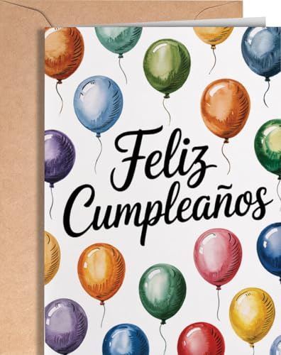 Tarjeta Felicitación de Cumpleaños para familiar o amigo - Tarjeta Feliz Cumpleaños - Tarjeta Regalo de Cumpleaños para madre, padre, hijo, hija, amiga - Postal Cumpleaños para él o ella - Feliz EU 51