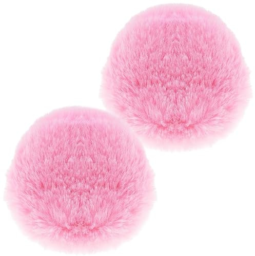 Guyode 2 Stück Popschutz Mikrofon Rosa Plüsch Mikrofon Windschutz Lärmreduzierung und Spritzschutz pop Filter Weich und Langlebig für Aufnahmestudio Outdoor Live Performance Mikrofon Schutz