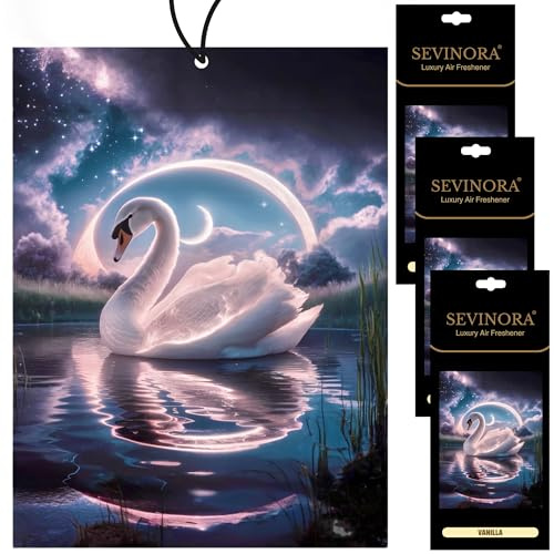 3 ambientadores para coche, vainilla, aroma de cisne con vainilla, aroma a vainilla, para tuning, decoración de coche, vainilla