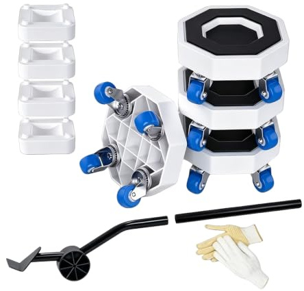 Furniture Mover with Wheels,Heavy Duty Furniture Lifter Sliders Tool,360° Rotating Transport Roller Dolly Set for Sofa,Bed,Cabinet,Max Load Capacity Up to 500kg,Moving Heavy Furniture Tool Set