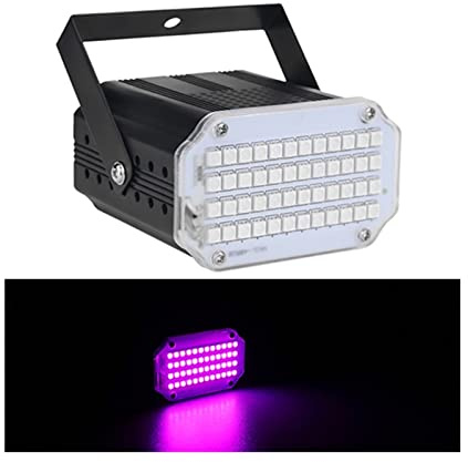 Luci per DJ per Feste, 48. LED RGB UV. Discoteche stroboscopiche bianche DJ. Party Holiday Christmas Music Club Sound Sound attivato Flash Stage Effect Stage(Purple)