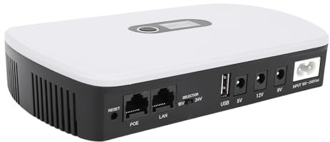 Sxhlseller Fuente de Alimentación de Repuesto, Respaldo de Batería de Cámara USB 5V UPS para Teléfono Inteligente (Enchufe de la UE)