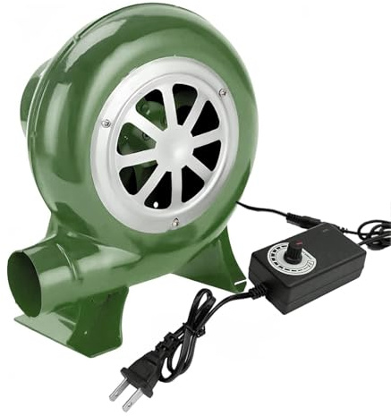 JOUFNING 220 V centrifugal elektrisk luftfläkt – pumpfläkt med guvernor, elektrisk smed med variabel hastighet, elektrisk smed smide, matlagning utomhus grillar kulverktyg (100 W)