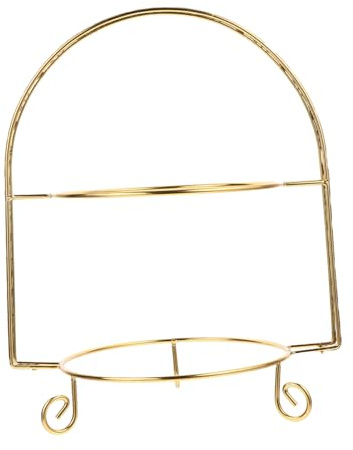 TOBBOMEY Supporto per Torta in Ferro a Colore Oro Alzata Torte Elegante Senza Piatto Espositore Multistrato per Dolci e Cupcake per Feste e Eventi