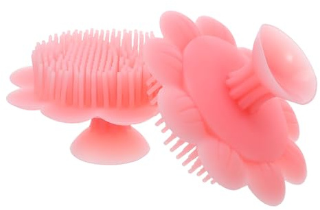 PRETYZOOM 2pcs Bath Brush for Newborns Silicone Scalp Massager Double-Sided Cradle Cap Remover Soft Shampoo Hair Scrubber with Ergonomic Handle for Gentle Exfoliation and Hair Wash