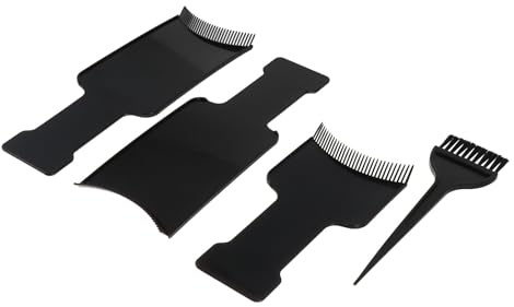 Angoily Haarfärbeset Professionelles mit Hervorhebungstafel aus Kunststoff 4 Stück und Haarfärbekamm für Friseursalon und Heimgebrauch