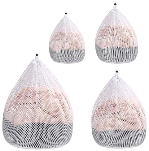 Wäschenetz Groß, 4 Stück Netzbeutel Set, 1 Extra Groß, 1 Groß, 1 Mittel Und 1 Klein, Praktische Mesh Bag, Ideal Für Wäscheaufbewahrung Und Waschen, Netzbeutel Klein