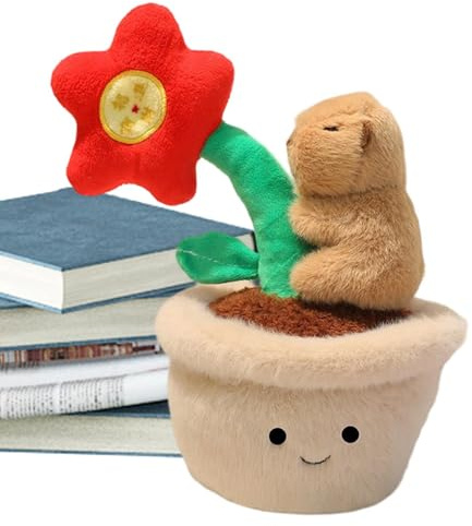 Generisch Capybara Plüschtier, Niedliche Knuddelpuppe Deko Mit Pflanzgefäß-Design, Capybara - Spielzeug, Geeignet Für Alle Mädchen, Kinder, Erwachsene, Und Ostern, Abschluss, Geburtstag