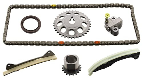 febi bilstein 101160 Steuerkettensatz für Nockenwelle, mit Gleitschienen und Kettenspanner , 1 Stück | Kompatibel mit: CITROËN C1, DAIHATSU SIRION, PEUGEOT 107, TOYOTA AYGO, YARIS, YARIS
