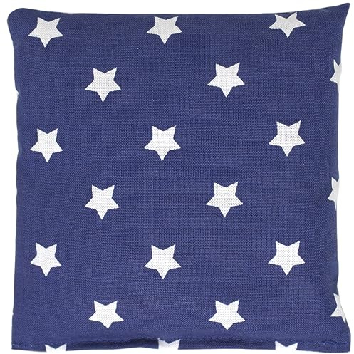 Körnerkissen 12x12cm Sterne-blau - Wärmekissen & Kältekissen, Körner Kissen Weizen