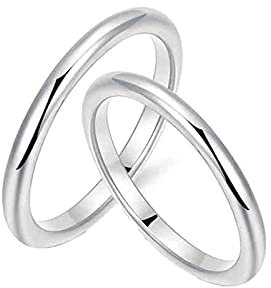 KnBoB Platin 950 Herren Damen Ringe Poliert Design Trauringe Eheringe Damen Gr.65 (20.7) & Herren Gr.65 (20.7)