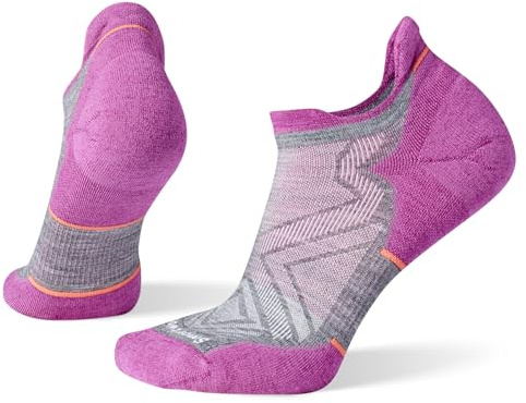 SmartWool Women's Run Targeted Cushion Low Ankle Socks, Medium Gray, Large