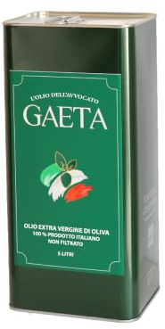 Olio extravergine di oliva L’Avvocato – 1 Latta da 5 L – 100% Italiano, Estratto a Freddo, Gusto medio Intenso