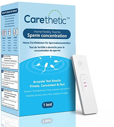 Carethetic Männer-Fruchtbarkeitstest - Spermienanzahl-Test für Zuhause | Misst SP-10-Konzentration | Schnelle, Private Ergebnisse | 1 Test