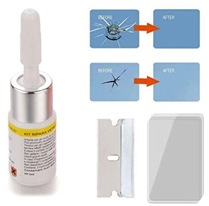 Auto Cracked Glas Reparatur Kit Auto Car Windschutzscheibe Nano Reparaturwerkzeugset Fenster DIY- Werkzeuge Glaskratzharz Kleber Reinigen Sie die Glasoberfläche (Color : Set D)