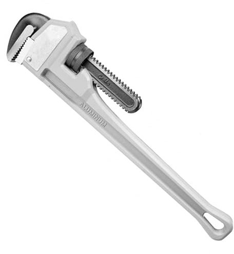 VIRSUS Chiave Giratubi 600 mm (24) Modello Americano in ALLUMINIO 124, diametro serraggio 76 mm, manico in alluminio, antiruggine, apertura regolabile, ganasce dentate per tubi e bulloni