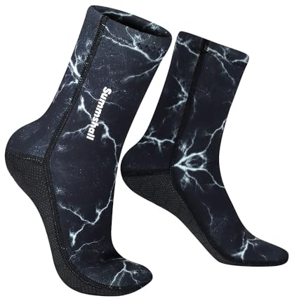 Summshall Neoprensocken, Damen Herren 3MM Neopren Snocken für Wassersport Schwimmen Kajakfahren Neoprene Socks Tauchsocken