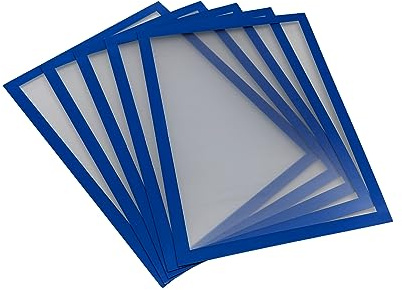 Shadow Foam Magnetischer Dokumentenhalter Rahmen | 5 Stück | Dokumentenrahmen für interne Beschilderung | Magnetrahmen A5, A4, A3 Größen (Blau, A5)