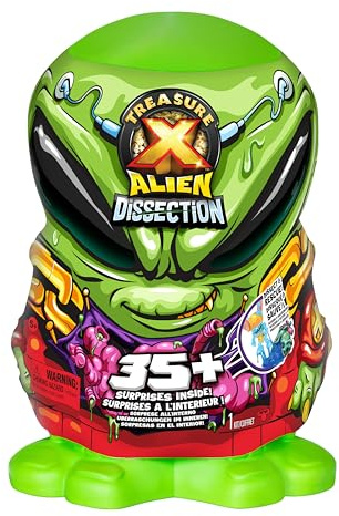 Treasure X Mega disección alienígena con más de 35 sorpresas en el Interior | Disecciona al alienígena de 12 Pulgadas de Alto | Rescata a los 4 Cazadores de Tesoros alienígenas | Descubre Armas