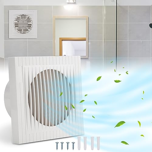 Jopassy Badlüfter 150mm, Abluftventilator Effiziente Lüftung für Bad, Küche & WC, Leiser Betrieb Weiß, Wandlüfter, badezimmer lüfter