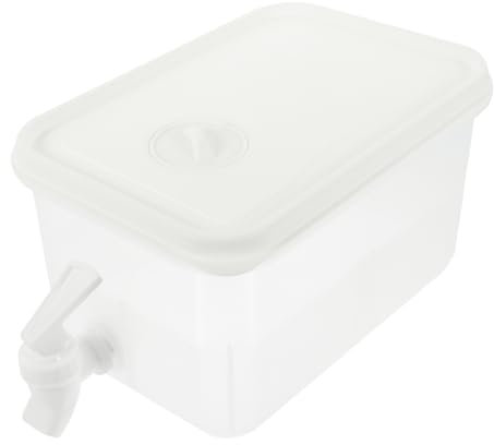 Zerodeko Kalter Wasserkocher Mit Wasserhahn Tischwasserspender Hydrokrug Wasserflasche Tischwasser Weinbehälter Tischwasserspender Zitronenbehälter Mit Deckel Weißer Saft Pp