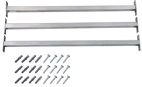 Grille de Sécurité Fenêtre, Barre de Fenêtre Grille de Protection Barres de fenêtre réglables de sécurité 3 pcs 710-1200 mm