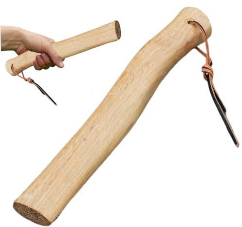 Poignée de Hache, Remplacement de poignée de Hache en Bois Naturel de 13 Pouces, Hache de Camp Lisse avec Coin en Acier, poignée de Hache Confortable pour hachette, Camping, Marteau à Griffe