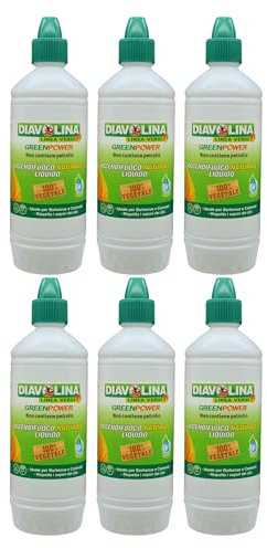 ACCENDIFUOCO NATURALE LIQUIDO 100% VEGETALE, Ideale per Barbecue e Caminetti, Rispetta i sapori dei cibi, 750ml. (4 Unità)